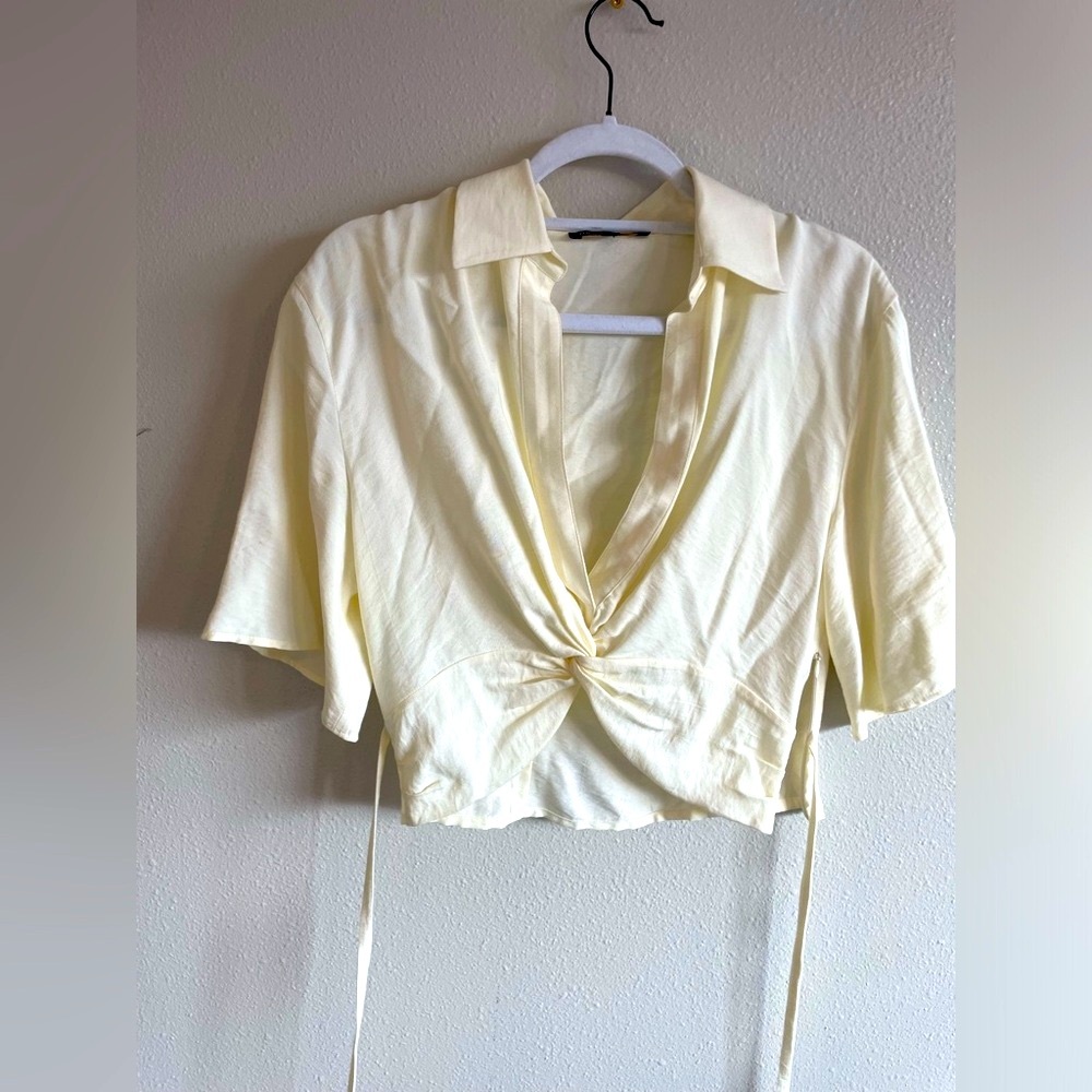 MAJE  tie up blouse